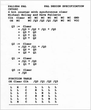 PAL design specification